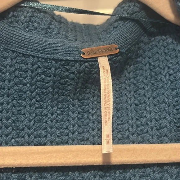 Free People Teal Button-Up Cardigan - Picture 3 of 7